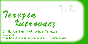 terezia kutrovacz business card